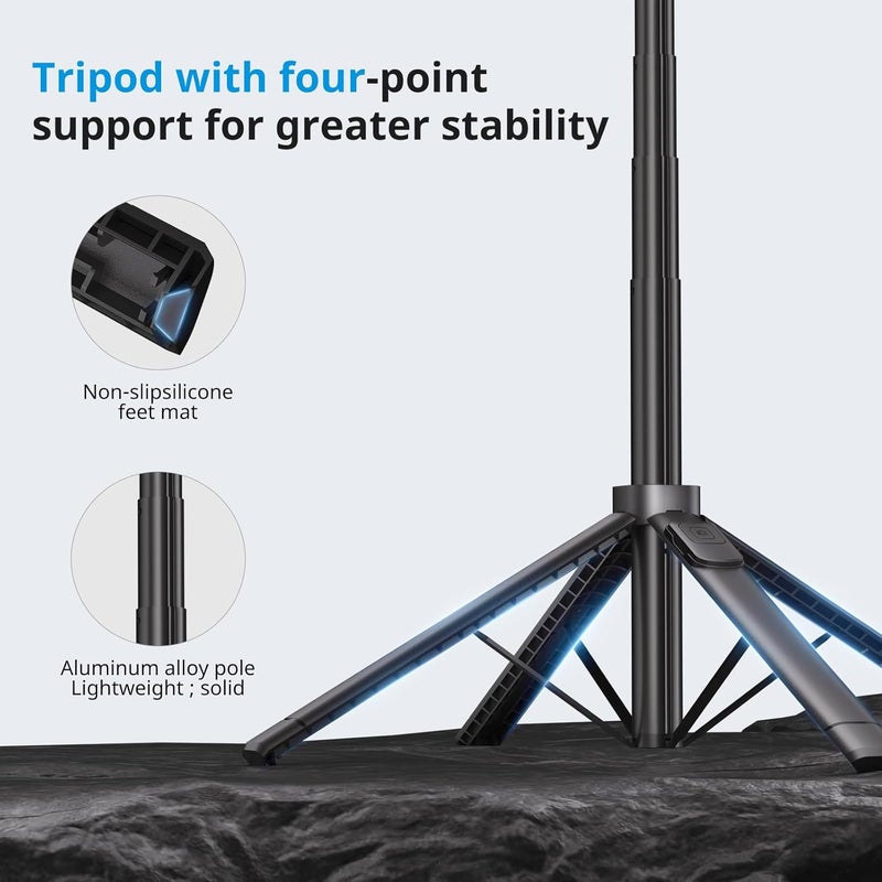Fuloview Auto Face Tracking Tripod,67''Phone Tripod for iPhone,360° Rotation Follows Your Movement,Bluetooth Remote,Phone Holder for Vlog,Live Streaming, Video Call,Content Creators. - Image 3